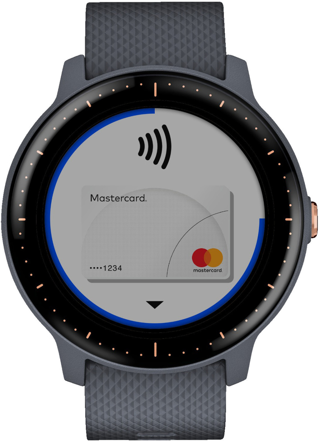 garmin vivoactive 3 music granite blue with rose gold