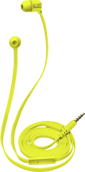 Trust Duga In-Ear Headphones neon yellow