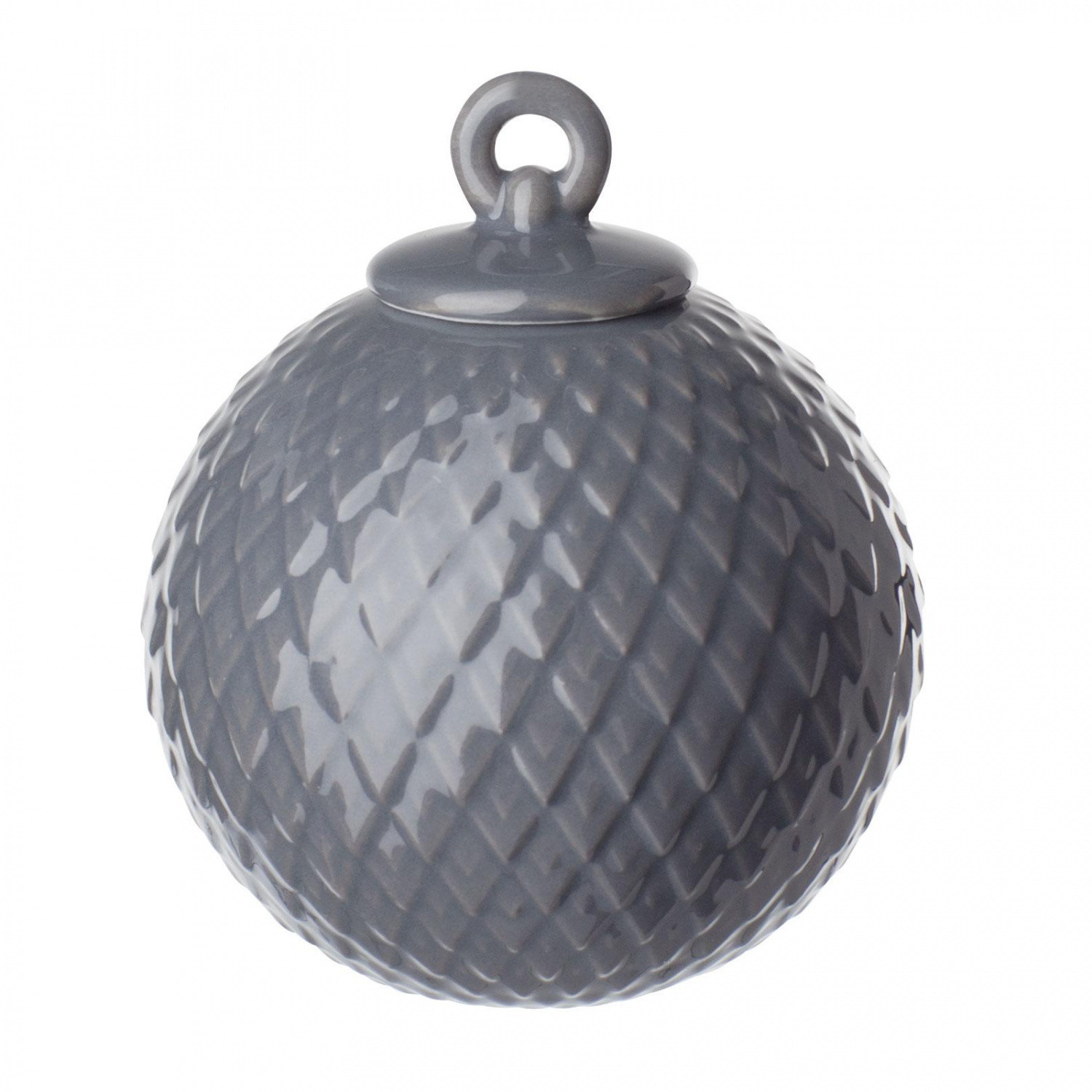 Lyngby Porcelæn Rhombe Bauble dark grey (201237)