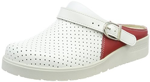 Berkemann Tec-Pro-Brage white/red/leather perforated