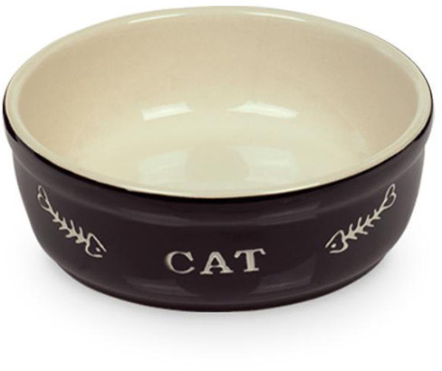 Nobby Gamelle pour chat en céramique noir beige