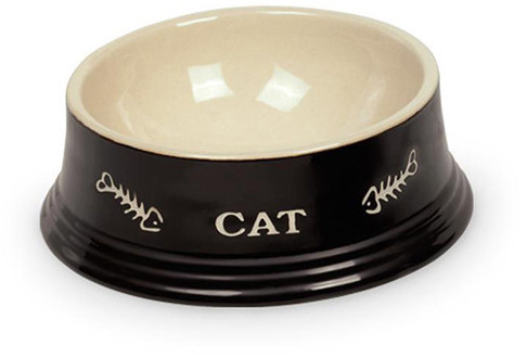 Nobby Gamelle pour chat en céramique Cat noir beige