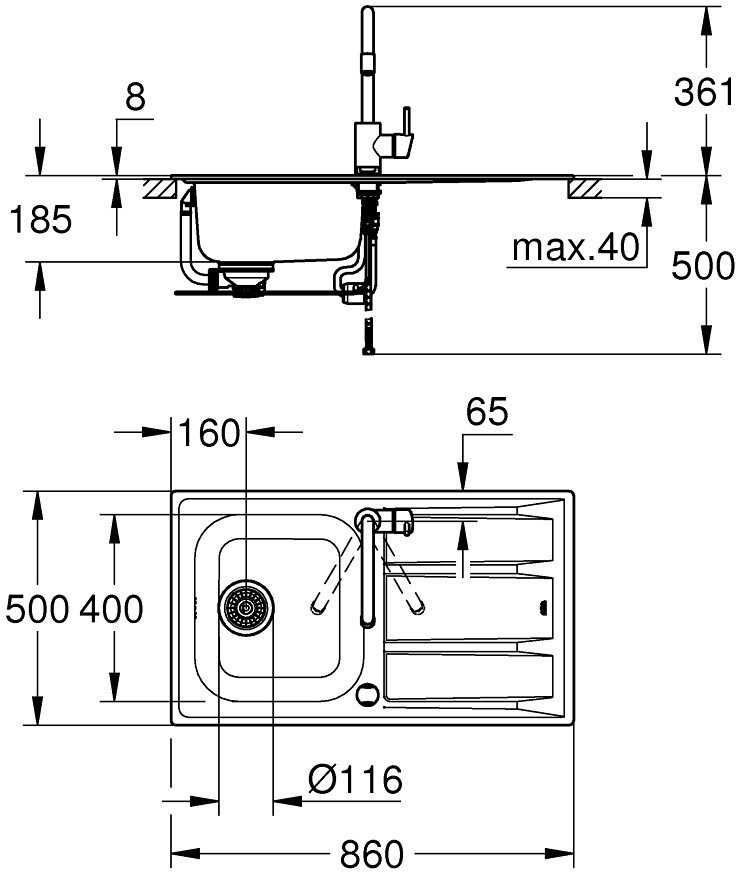 GROHE K400 Concetto Set (31570SD0)