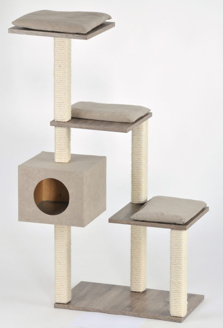Rohrschneider Cat Tree Stufenboy Cosy 126cm Beige Sand