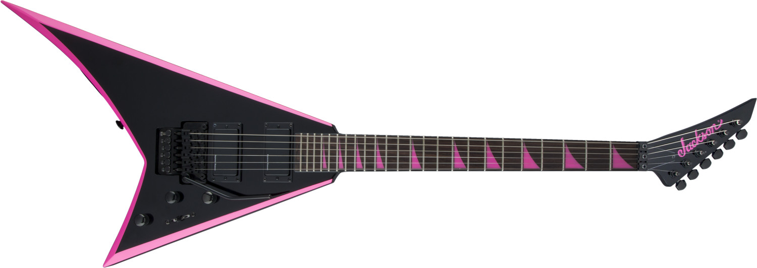 Jackson RRX24 Black with Neon Pink Bevels