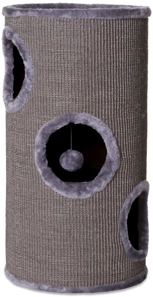 Dibea Sisal Scratching Ton with Plush Plateau and Toy 70cm Grey