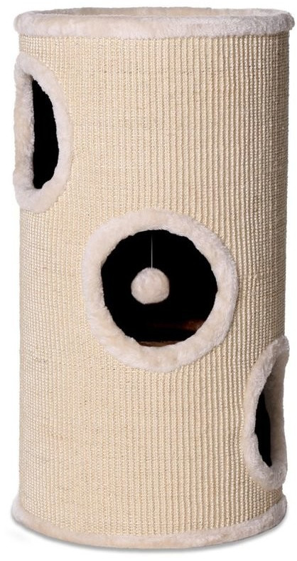 Dibea Sisal Scratching Ton with Plush Plateau and Toy 70cm Beige