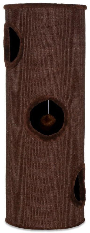 Dibea Sisal Scratching Ton with Plush Plateau and Toy 100cm Brown