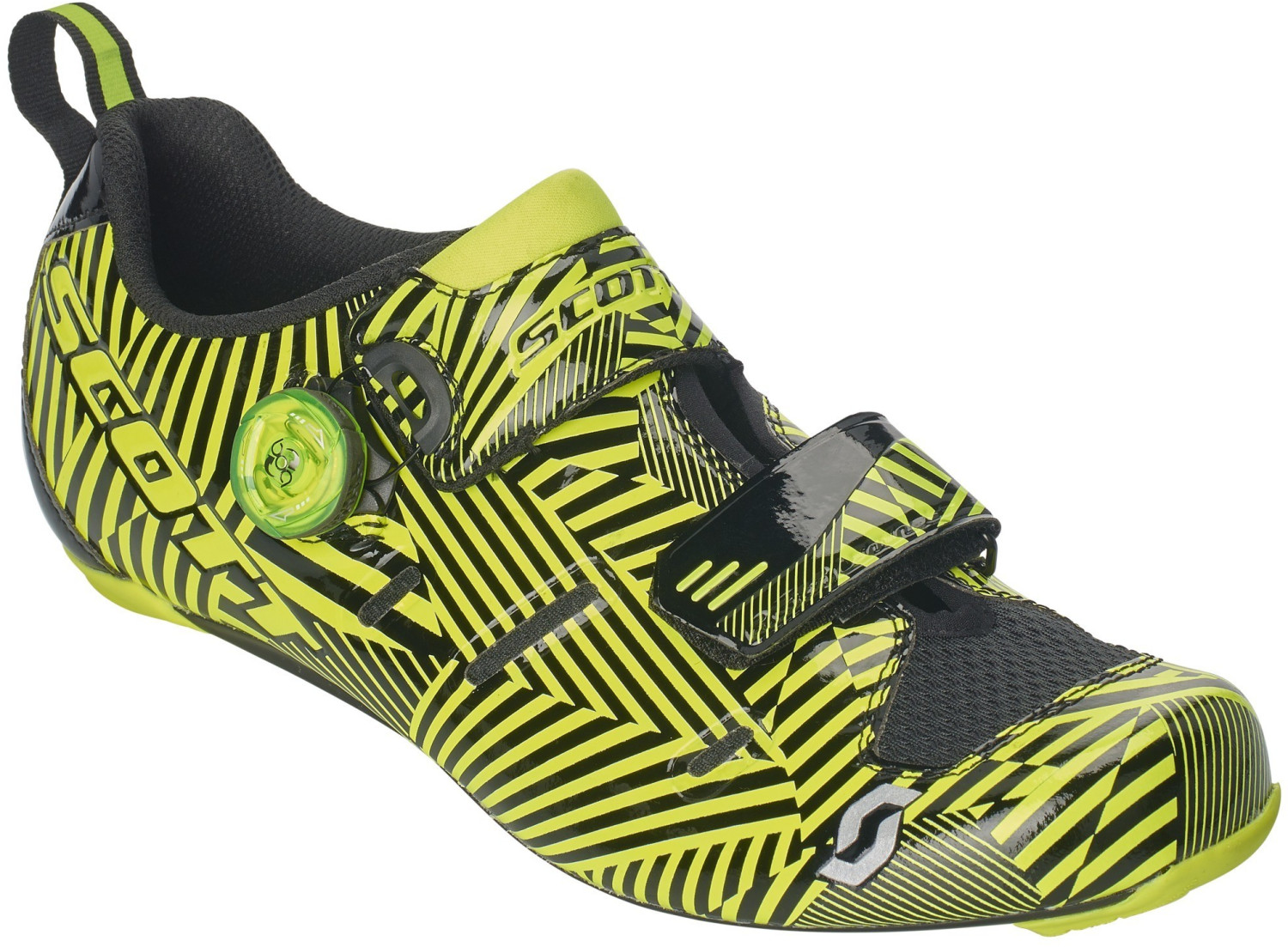 Scott Tri Carbon Shoe (gloss black/sulphur yellow)