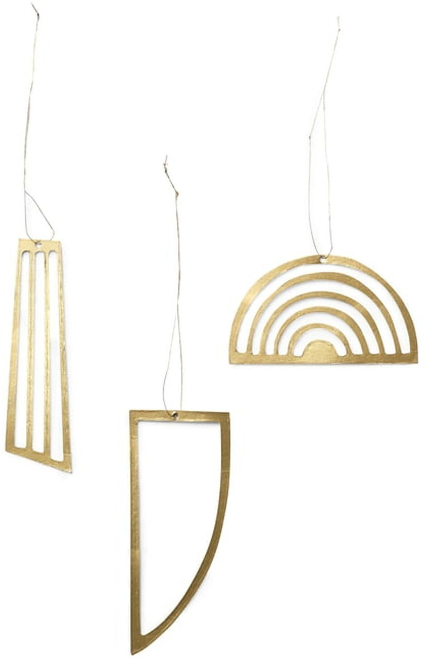 Ferm Living Golden Ornaments (set of 3)