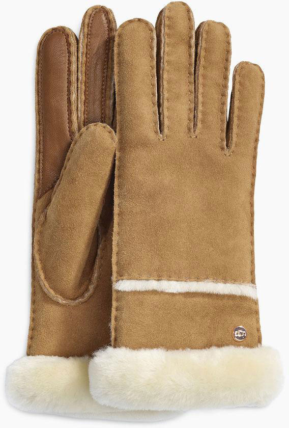 Photos - Winter Gloves & Mittens Ugg UGG Seamed Tech Women chestnut (17371)