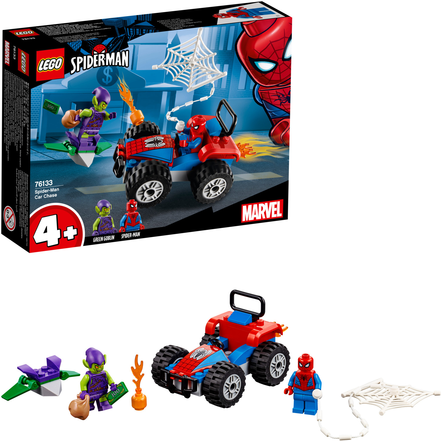 LEGO Marvel Super Heroes - Spider-Man et la course poursuite en voiture  (76133) au meilleur prix sur