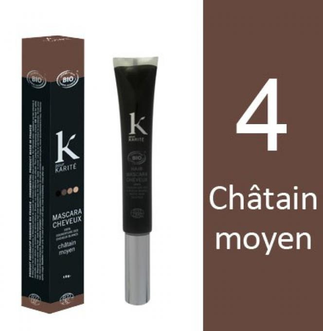 K pour Karité Mascara cheveux n°4 châtain moyen