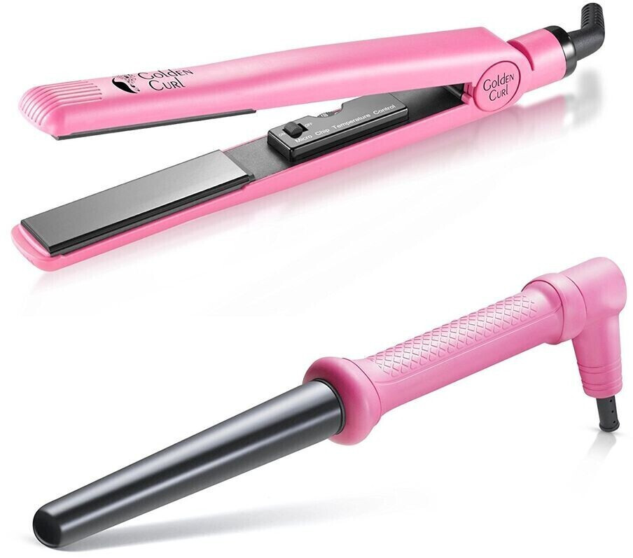 Golden Curl Pink Couple Set