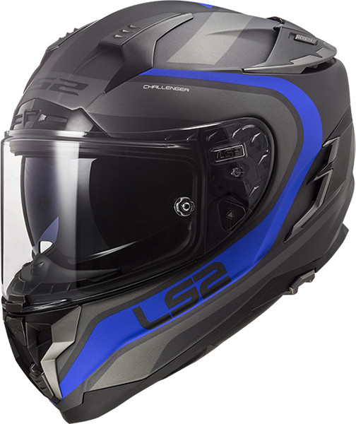 LS2 Challenger HPFC FF327 Fusion Matt Titanium Blue
