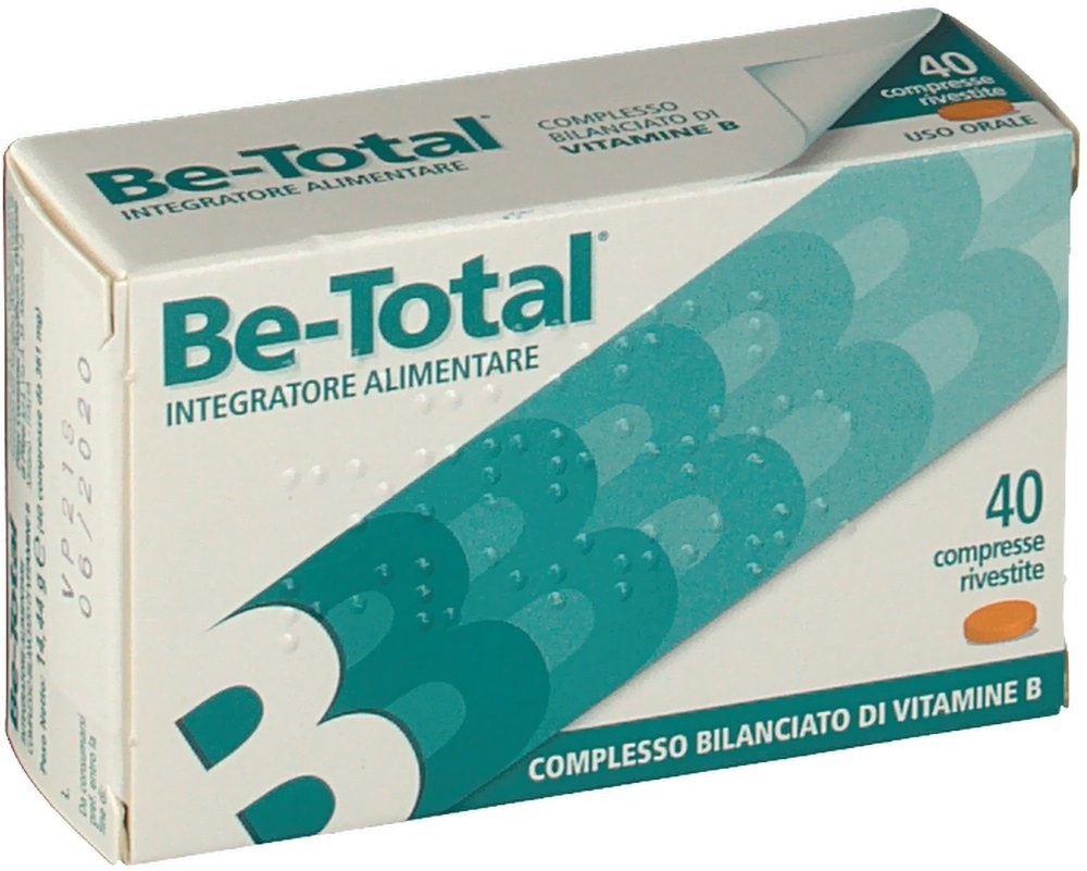 Be-Total Integratore Alimentare Vitamina B Vitamina B12 Acido Folico  Energia per Adulti 60 Cpr