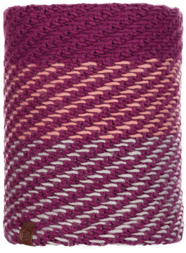 Buff Knitted & Polar Fleece Neckwarmer Nella raspberry