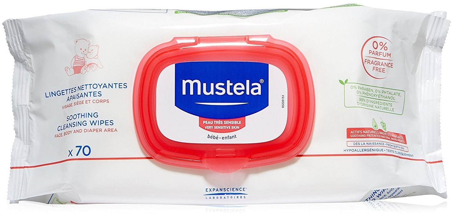 mustela® Bébé Enfant Lingettes Nettoyantes à l'Avocat Peau Normale 70 pc(s)  - Redcare Apotheke
