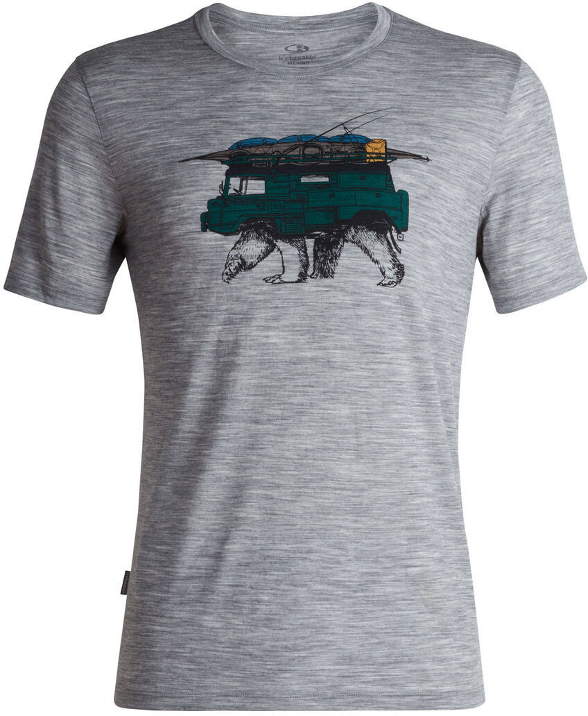 Icebreaker Mens Tech Lite SS Crewe Arctic Explorers Metro HTHR