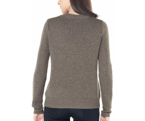 Icebreaker Women's Waypoint Crewe Sweater Toast HTHRChar Icebreaker Waypoint Rundhals Sweater Damen toast heather