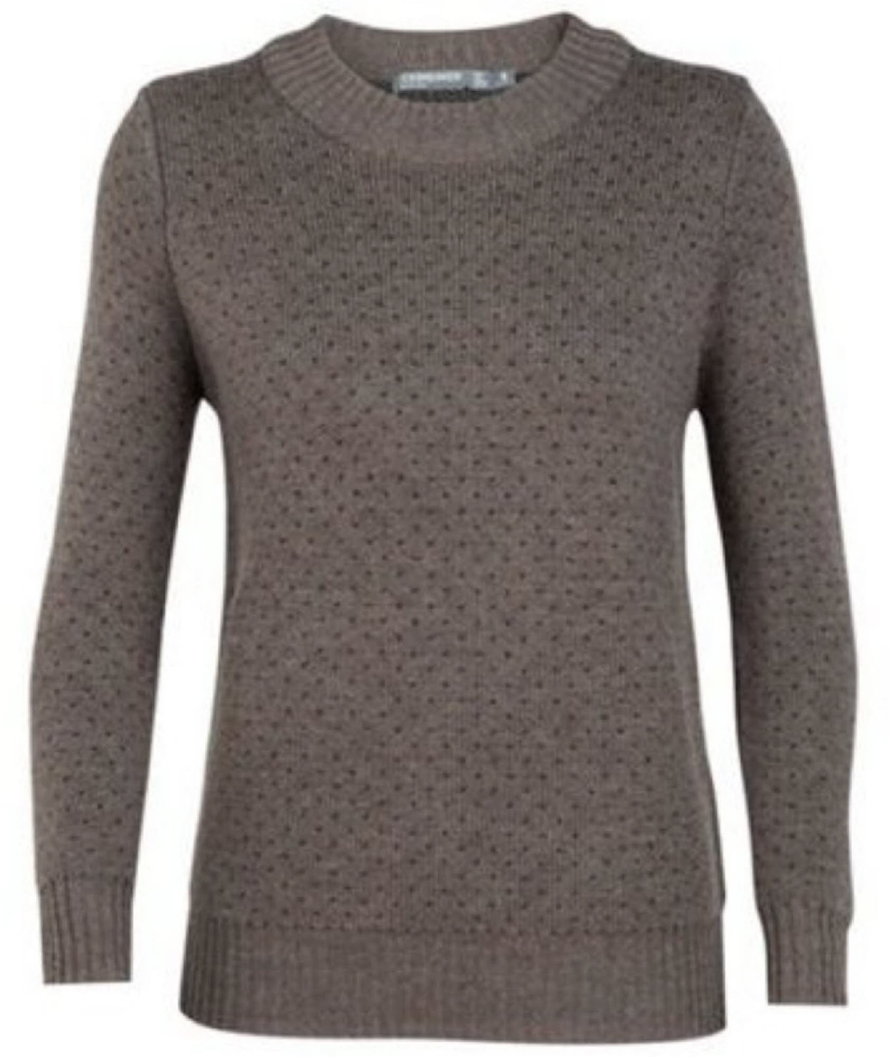 Icebreaker Women's Waypoint Crewe Sweater Toast HTHR/Char HTHR