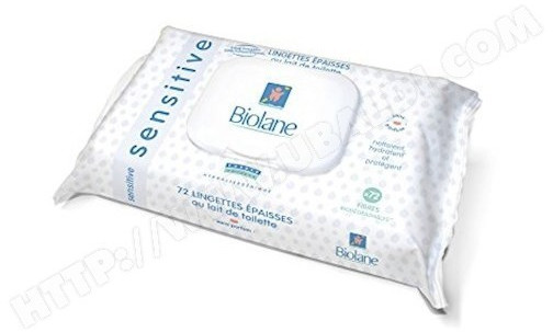 Biolane Lingettes au lait de toilette Sensitive (x 72)