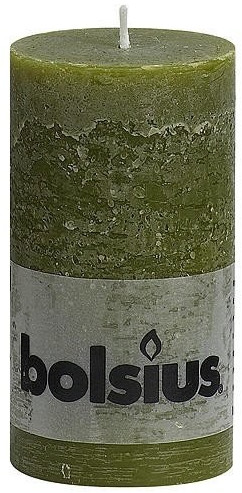 Bolsius Bougie rustique 13 x 6,8 cm vert olive