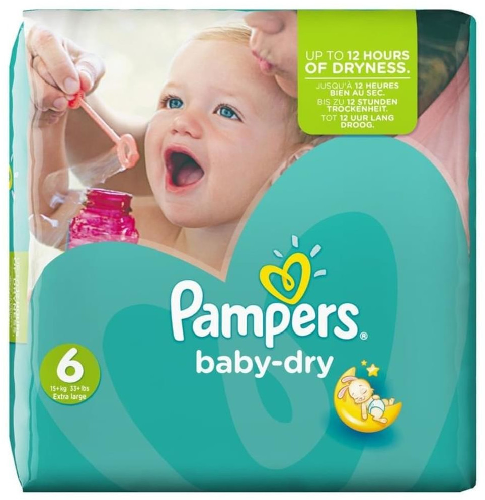Achat / Vente Pampers Babydry Couches culottes T6 +15kg, 34 pièces