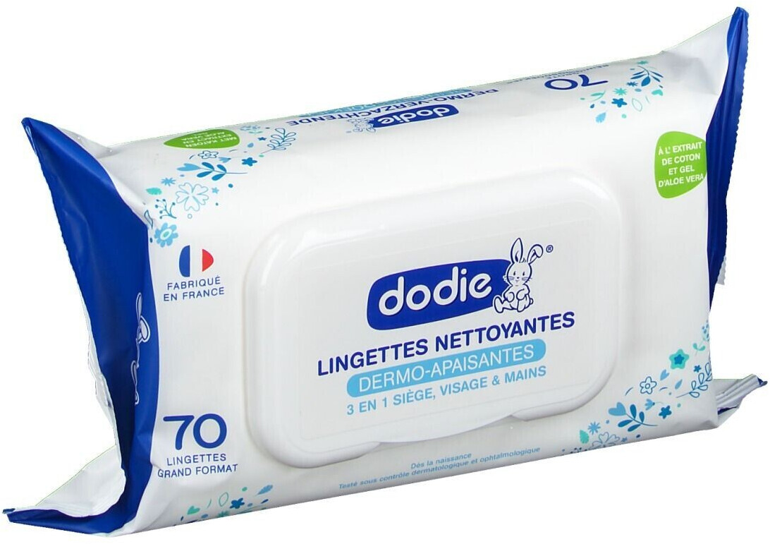 Dodie Lingettes nettoyantes 3 en 1 (x 70)
