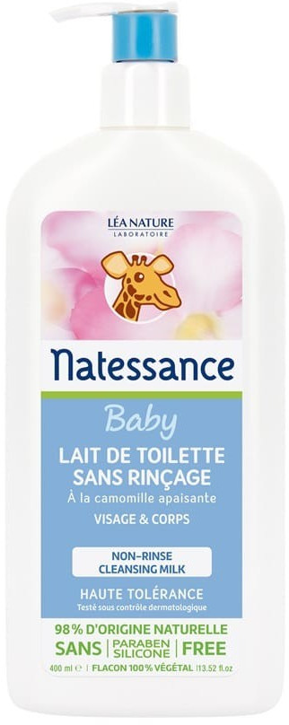 Natessance Lait de toilette sans rinçage (400 ml)