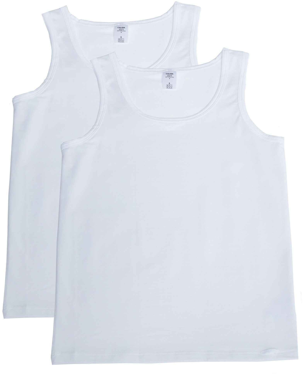 2er-Pack weiß | Preisvergleich 27,40 Calida bei Natural € ab (12141-001) Benefit Athletic-Shirt