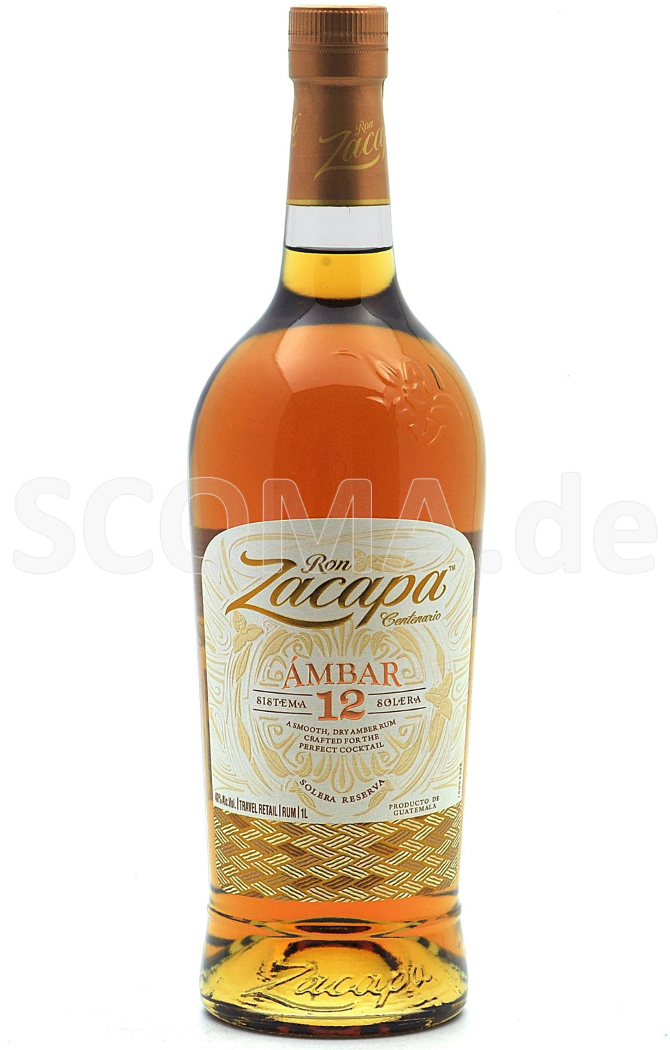 Ron Zacapa Centenario Ambar 12 ans Sistema Solera 1,0l 40 %