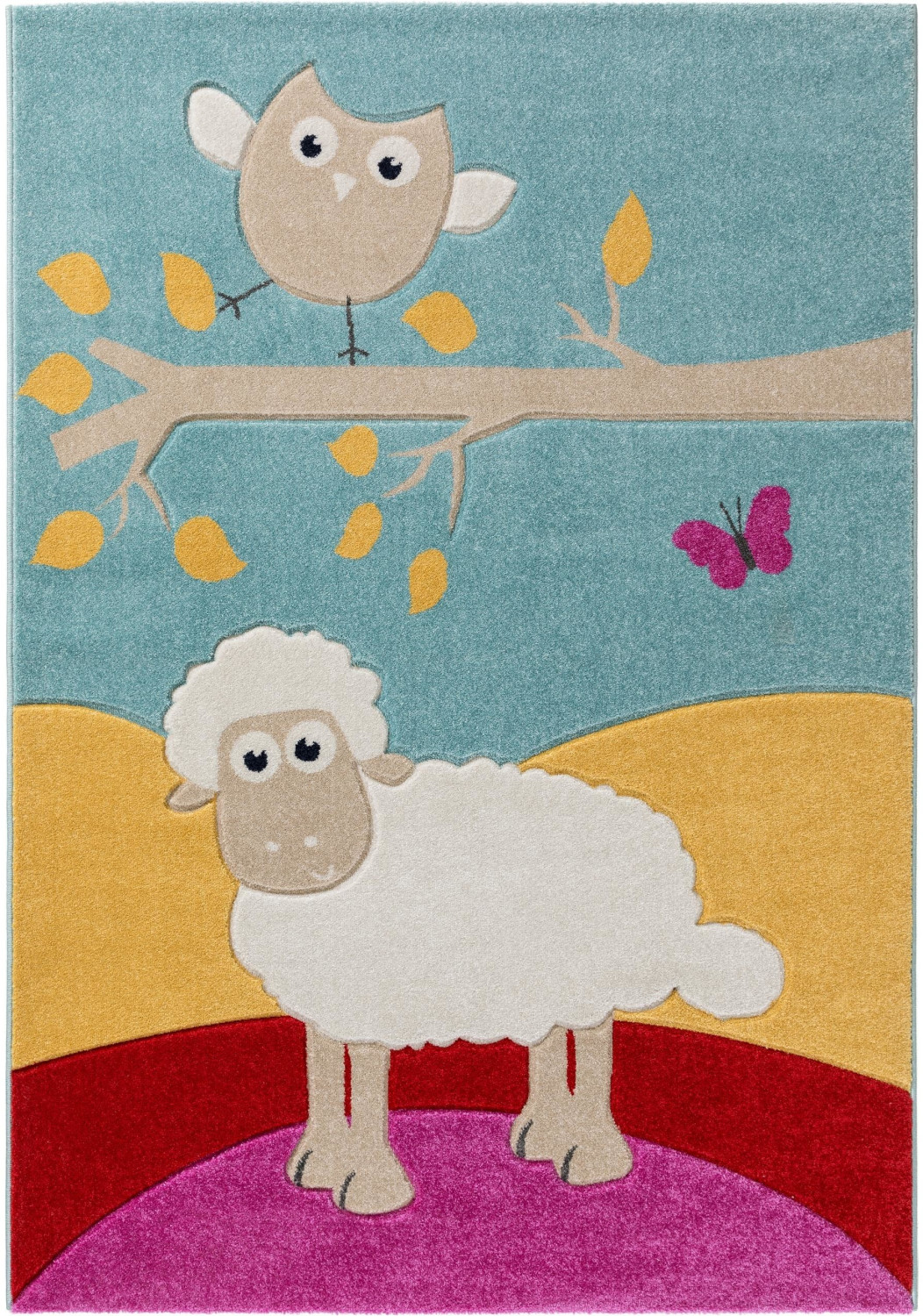 Benuta Owl and Sheep Multicolor 160x230 cm