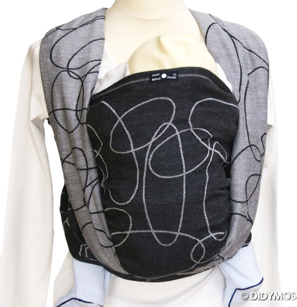 Didymos Jacquard size 6 - Ellipses Black
