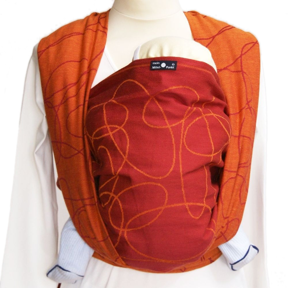 Didymos Jacquard size 6 - Ellipses Ruby Mandarine