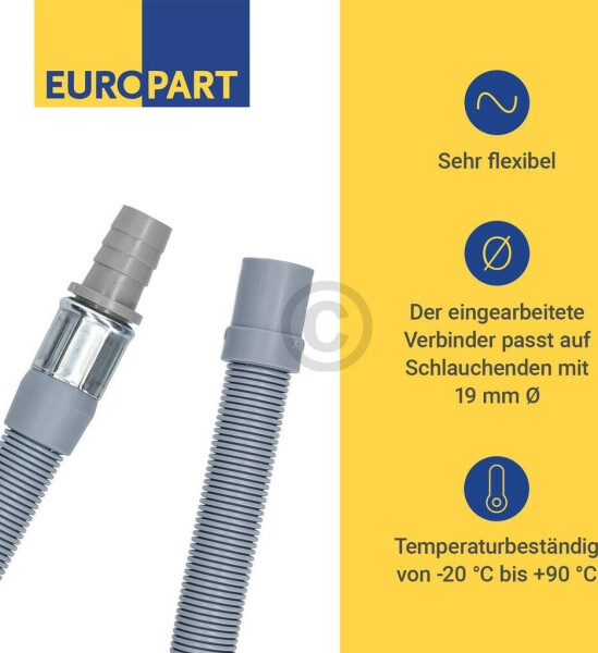EUROPART Ablaufschlauch Verlängerung 2 m für -20° bis +90° C, Bild 12