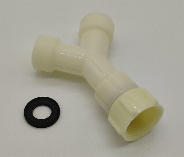 EUROPART Gabelanschluss Y-Verteiler PVC für Zulaufschlauch 3/4" Waschmaschine, Bild 2