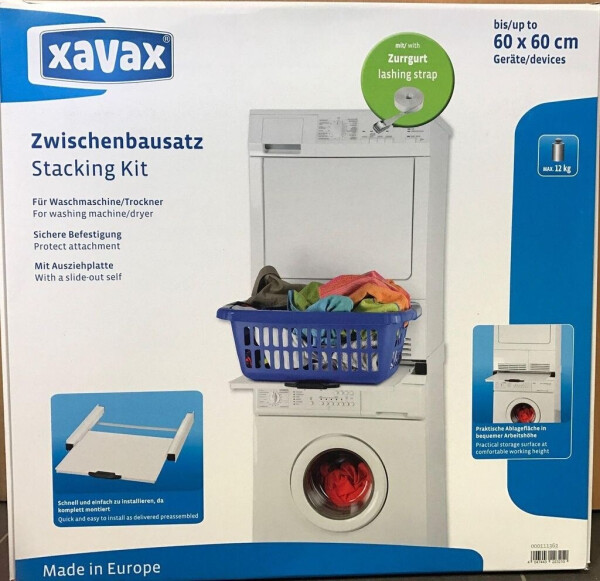 Xavax Zwischenbausatz (Verbindungsrahmen für Waschmaschinen weiß, Bild 13