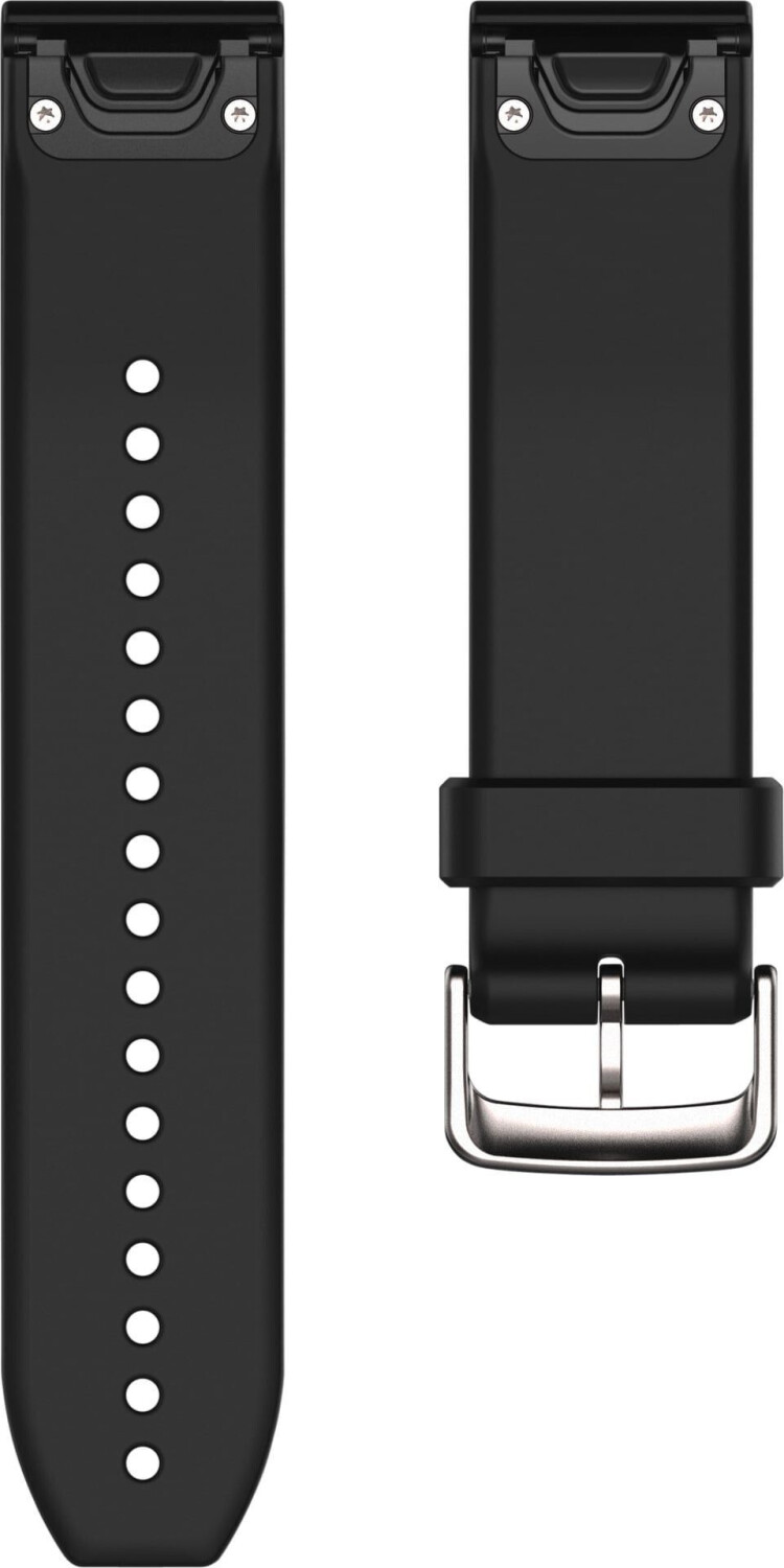 Garmin Bracelet QuickFit 22 mm silicone noir/argent
