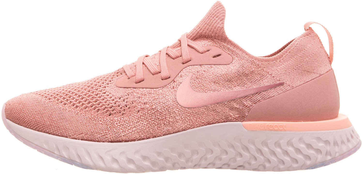 Buy Nike Epic React Flyknit Women rust pink/tropical pink/barely rose/pink tint from Â£119.99 