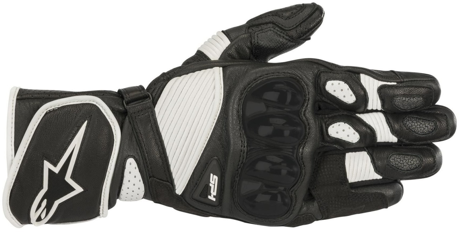Photos - Motorcycle Gloves Alpinestars SP-1 v2 Gloves Black/White 