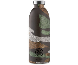 24Bottles Clima Bottle - Borraccia Termica 500 ml, Borraccia Acciaio Inox, Bottiglia Termica 100% Ermetica (24h Cold 12h Hot), Design Italiano, Borracce Termiche, Water Bottle Moss Green