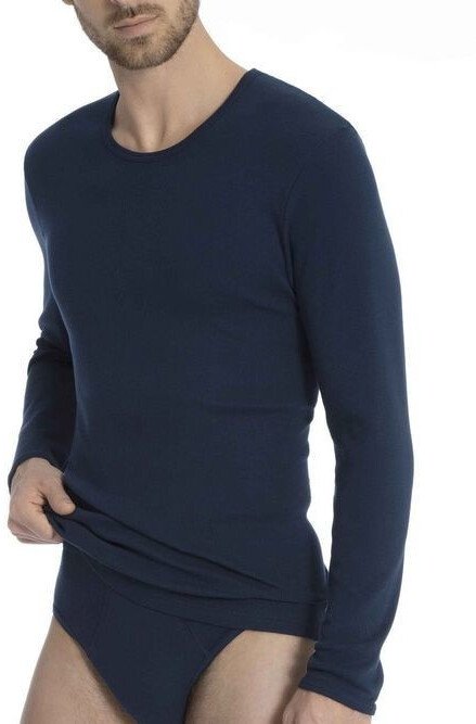 Calida Classic Cotton 1:1 T-Shirt Longsleeve blue (16910-883)