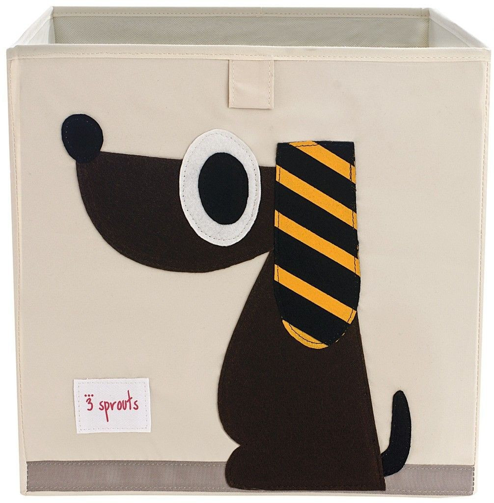 3 Sprouts Cube de rangement chien