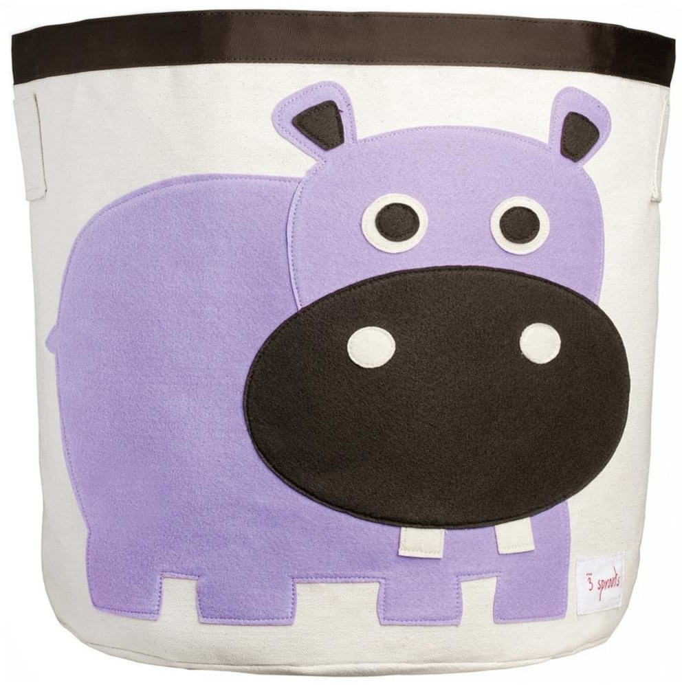 3 Sprouts Sac à jouets hippopotame