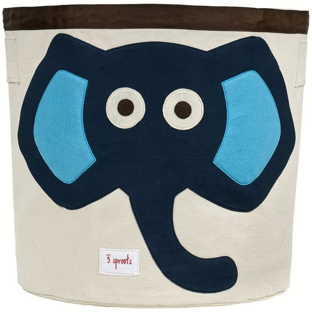 3 Sprouts Sac à jouets éléphant bleu