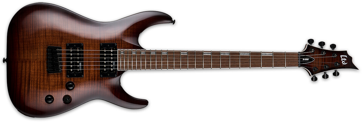 LTD H-200FM DBSB Dark Brown Sunburst
