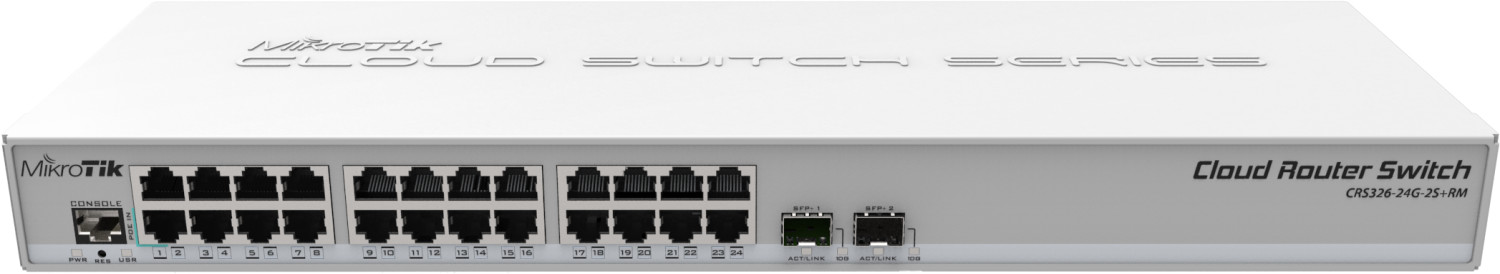 MikroTik 24-Port Gigabit Switch (CRS326-24G-2S+RM)