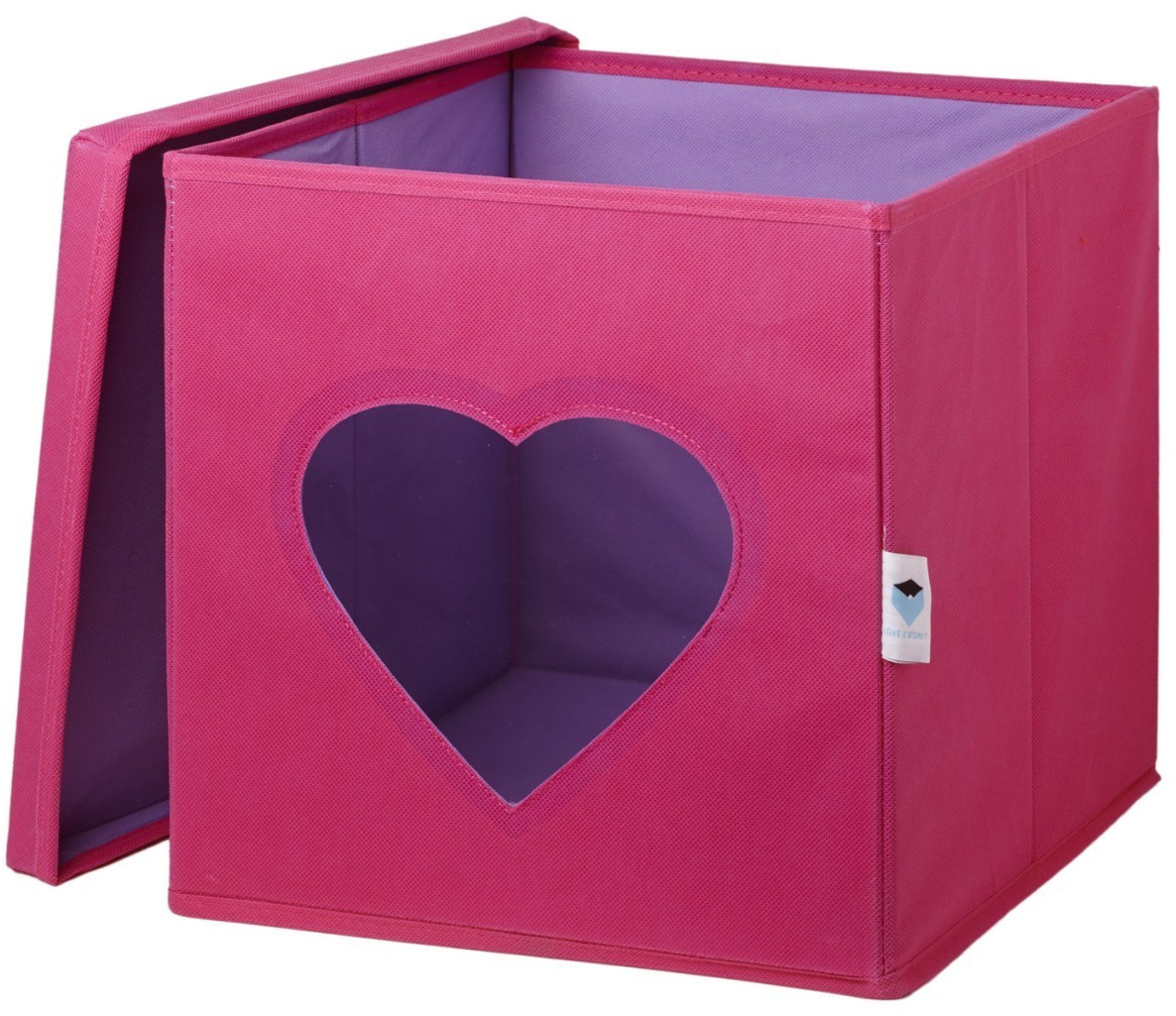 LOVE !T STORE !T Storage Box with Window 30x30x30cm Heart