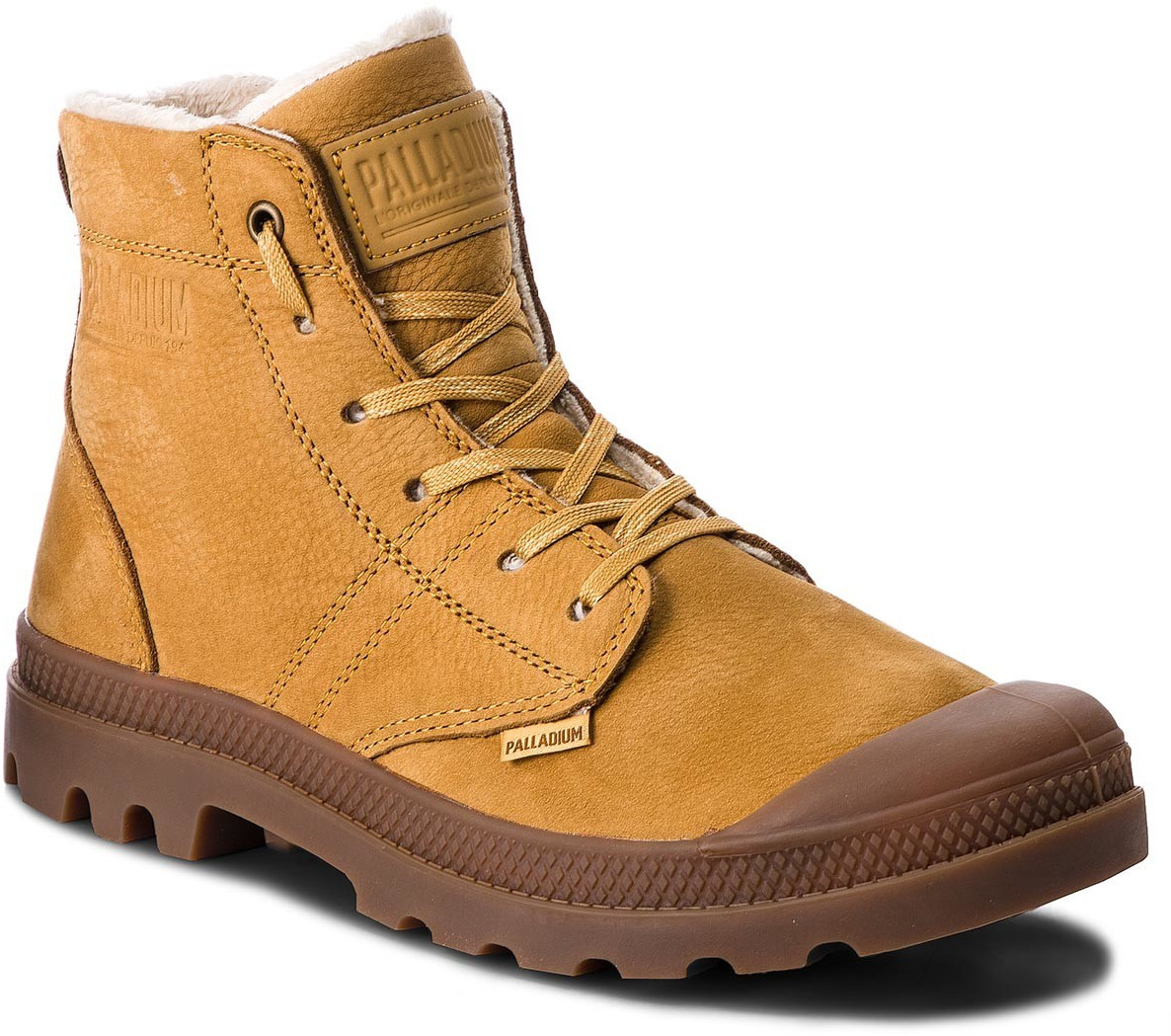 Palladium Pallabrousse Leather S amber gold/sahara/mid gum rouge